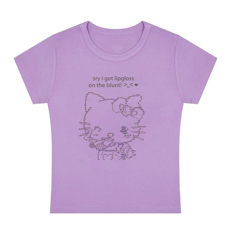 Sry I Got Lipgloss On The Blun Y2K Baby Tee