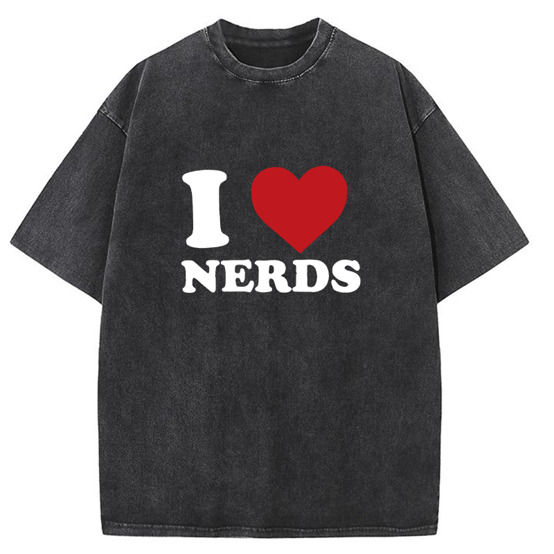 I Love Nerds Y2K Washed Tee