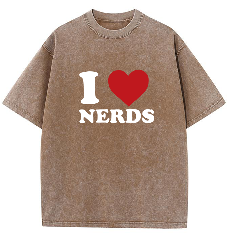 I Love Nerds Y2K Washed Tee