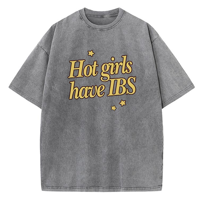 Hot Girls Have IBS Y2K Washed Tee