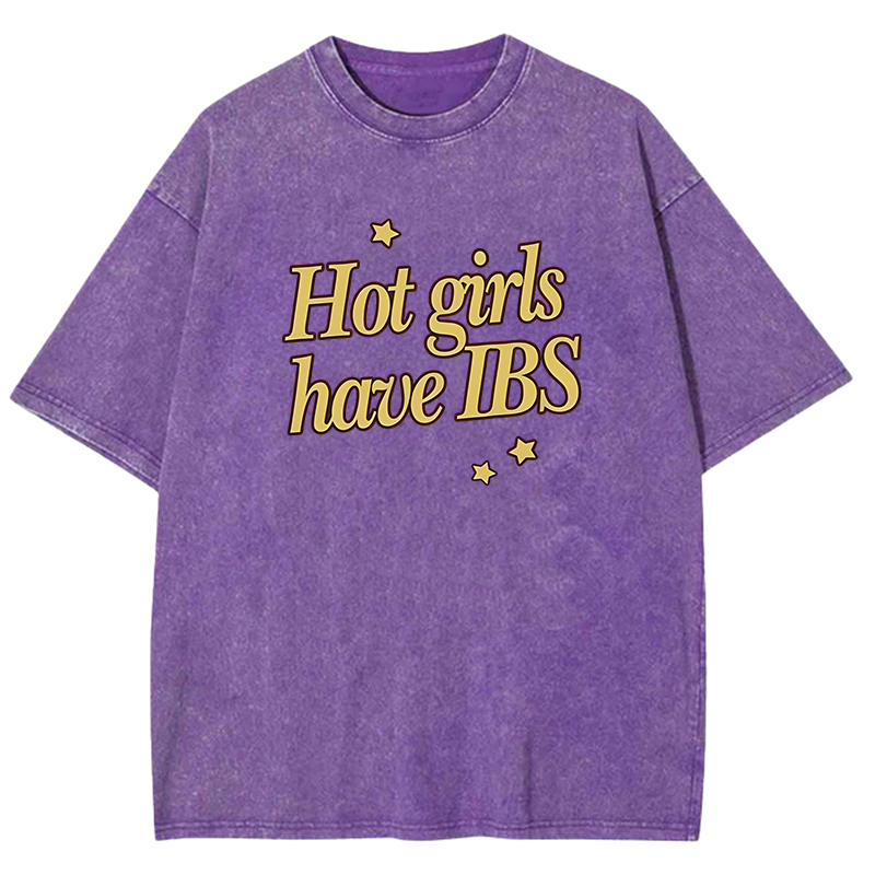 Hot Girls Have IBS Y2K Washed Tee