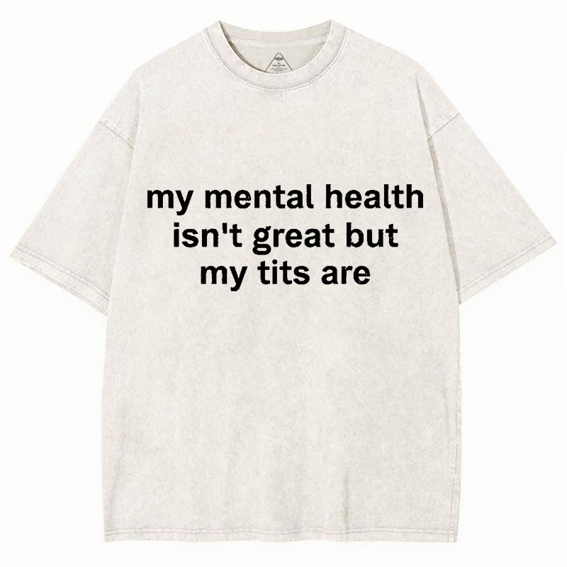 [Copy]Bxxch, I'm A Taurus Y2K Washed Tee