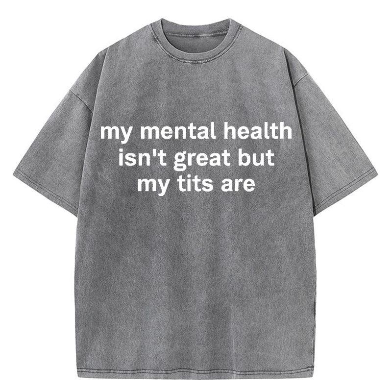 [Copy]Bxxch, I'm A Taurus Y2K Washed Tee