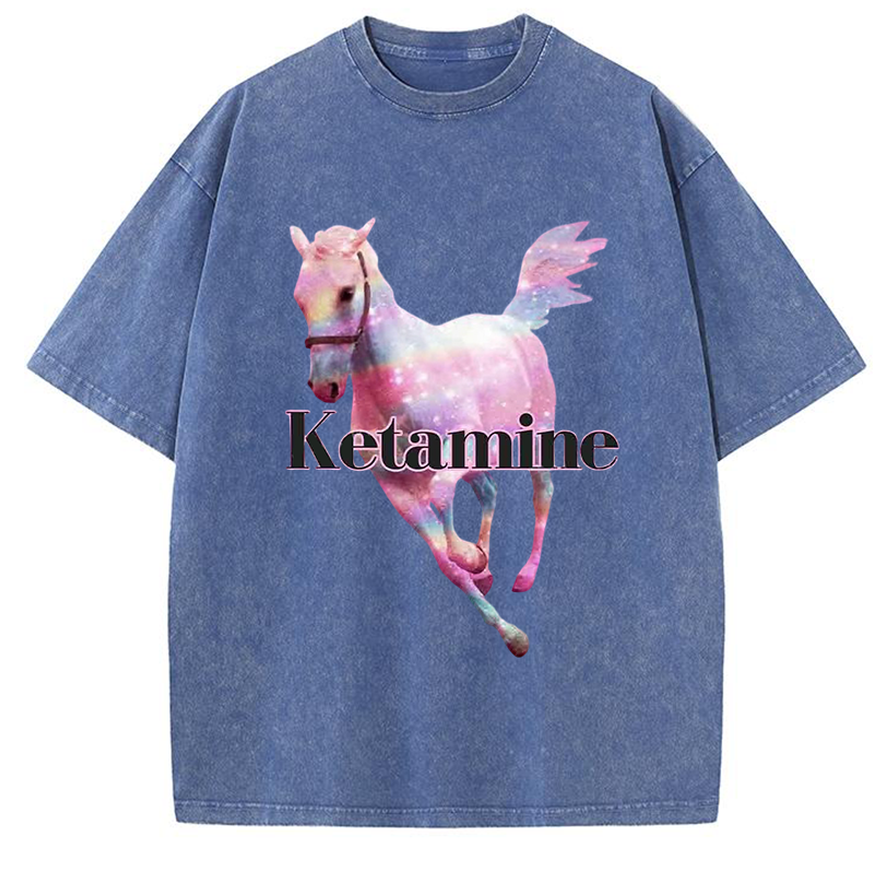 Ketamine Horse Y2K Washed Tee