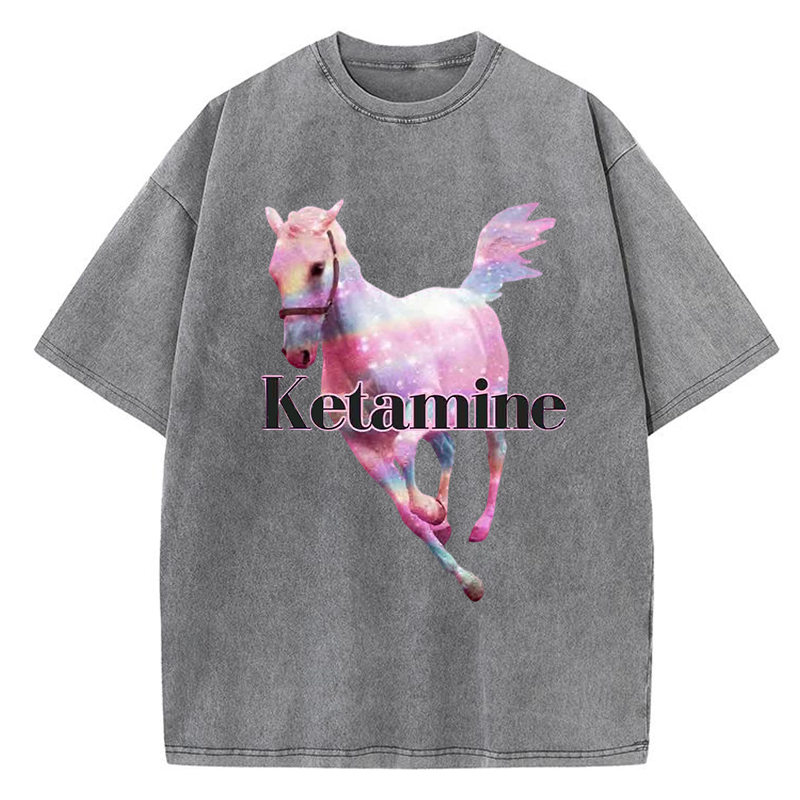 Ketamine Horse Y2K Washed Tee