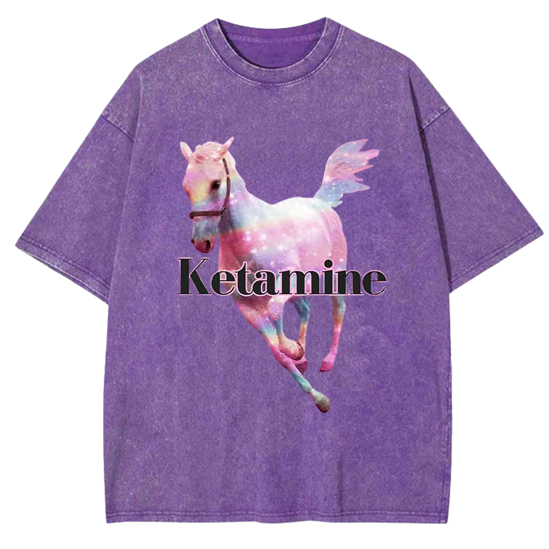 Ketamine Horse Y2K Washed Tee