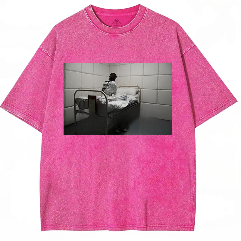 Mental Ward Blue Y2K Washed Tee