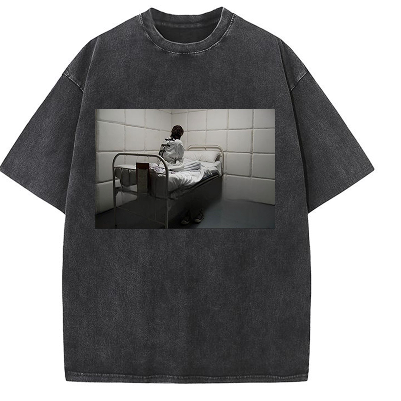 Mental Ward Blue Y2K Washed Tee