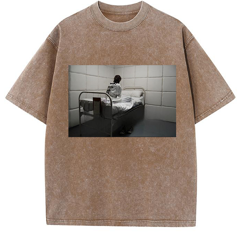 Mental Ward Blue Y2K Washed Tee