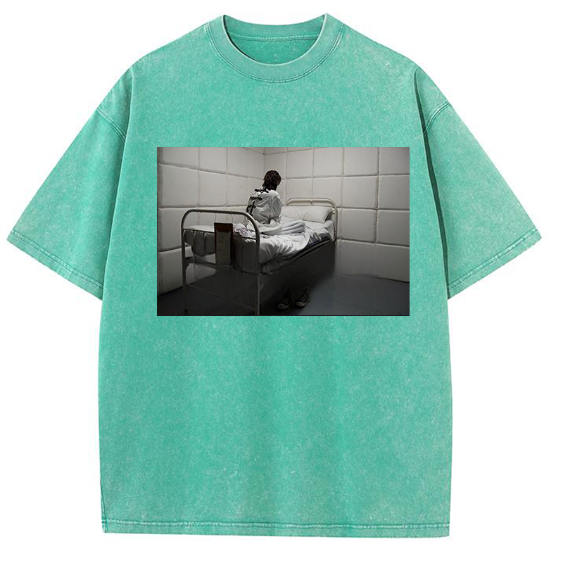 Mental Ward Blue Y2K Washed Tee