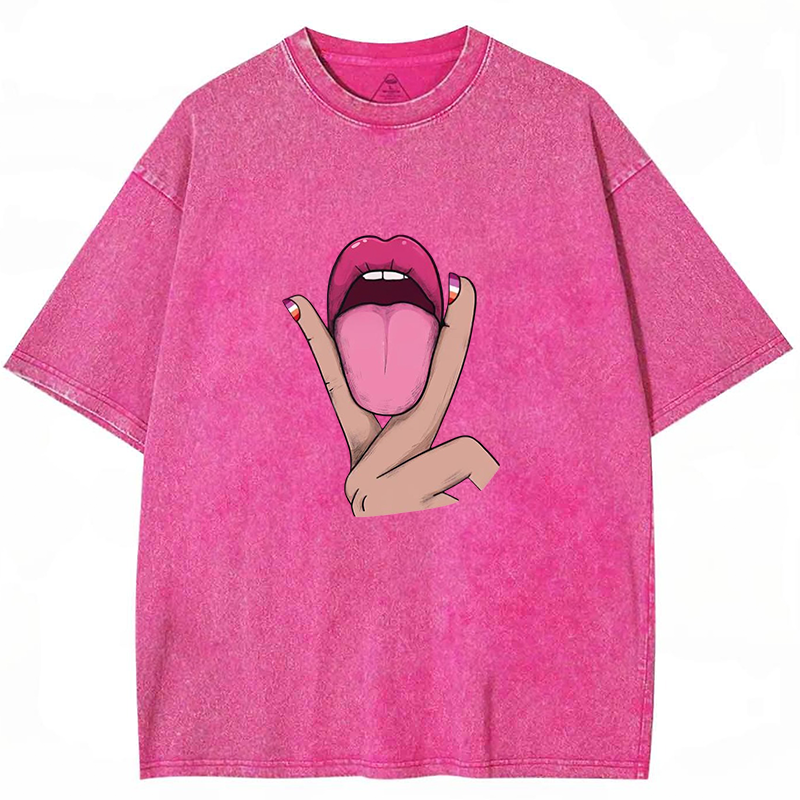 Tongue Vibe Y2K Washed Tee