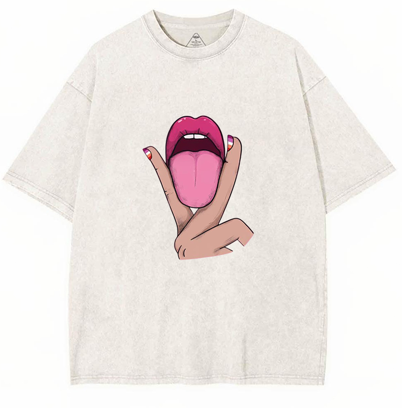 Tongue Vibe Y2K Washed Tee