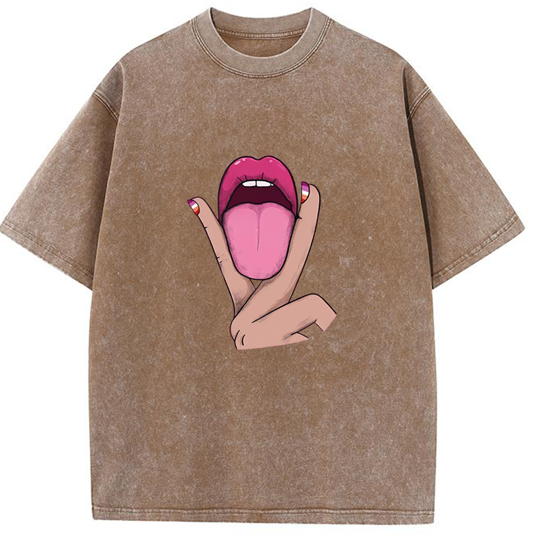 Tongue Vibe Y2K Washed Tee