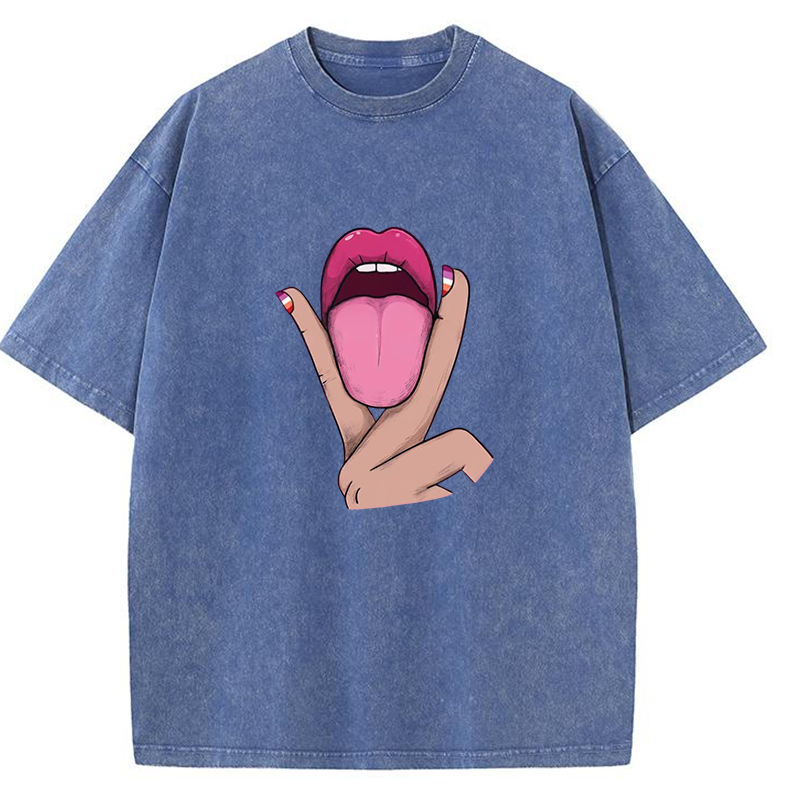Tongue Vibe Y2K Washed Tee