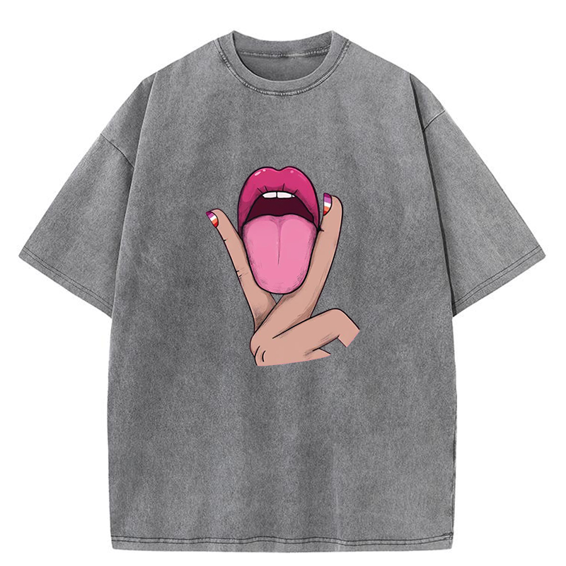 Tongue Vibe Y2K Washed Tee