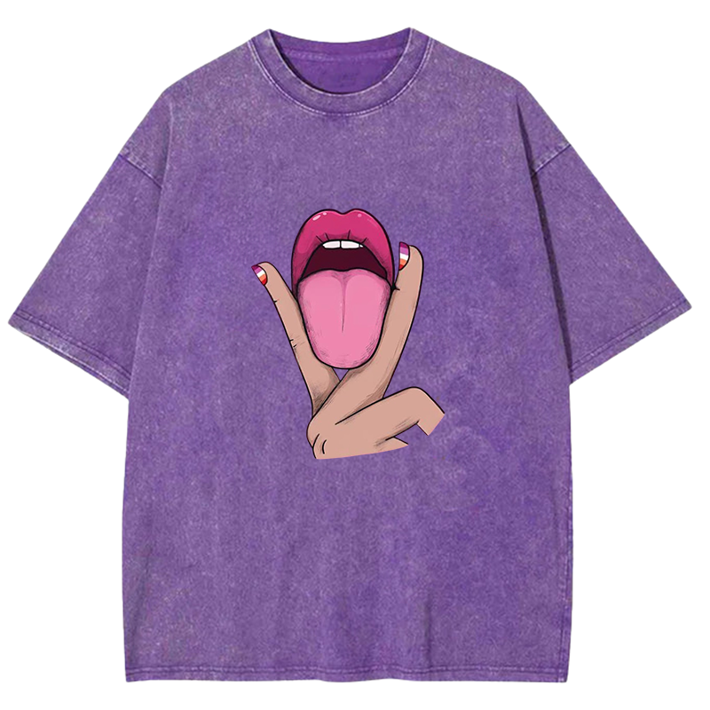 Tongue Vibe Y2K Washed Tee