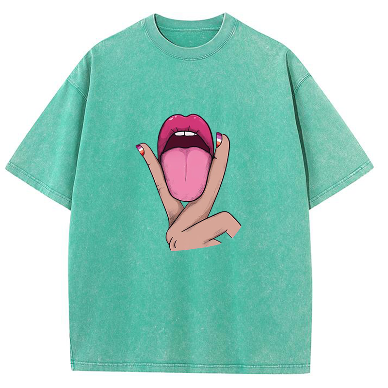 Tongue Vibe Y2K Washed Tee