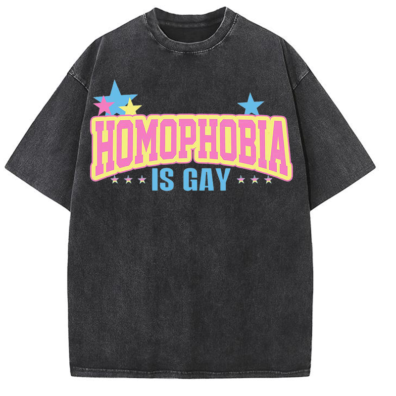 Homophobia Is Gay Y2K Washed Tee