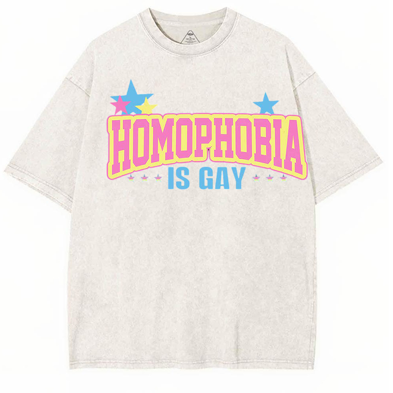 Homophobia Is Gay Y2K Washed Tee