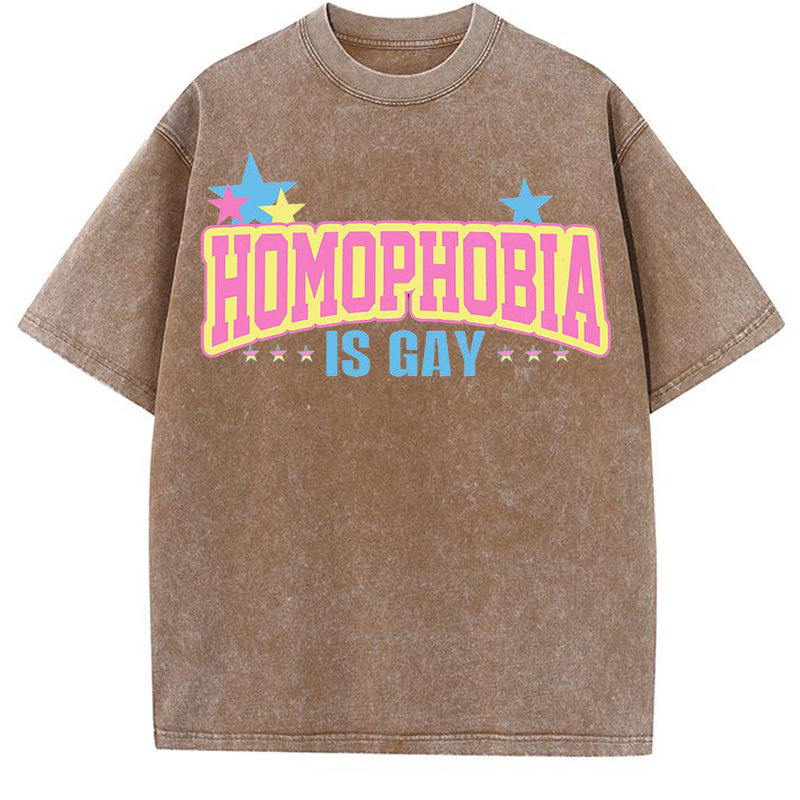 Homophobia Is Gay Y2K Washed Tee