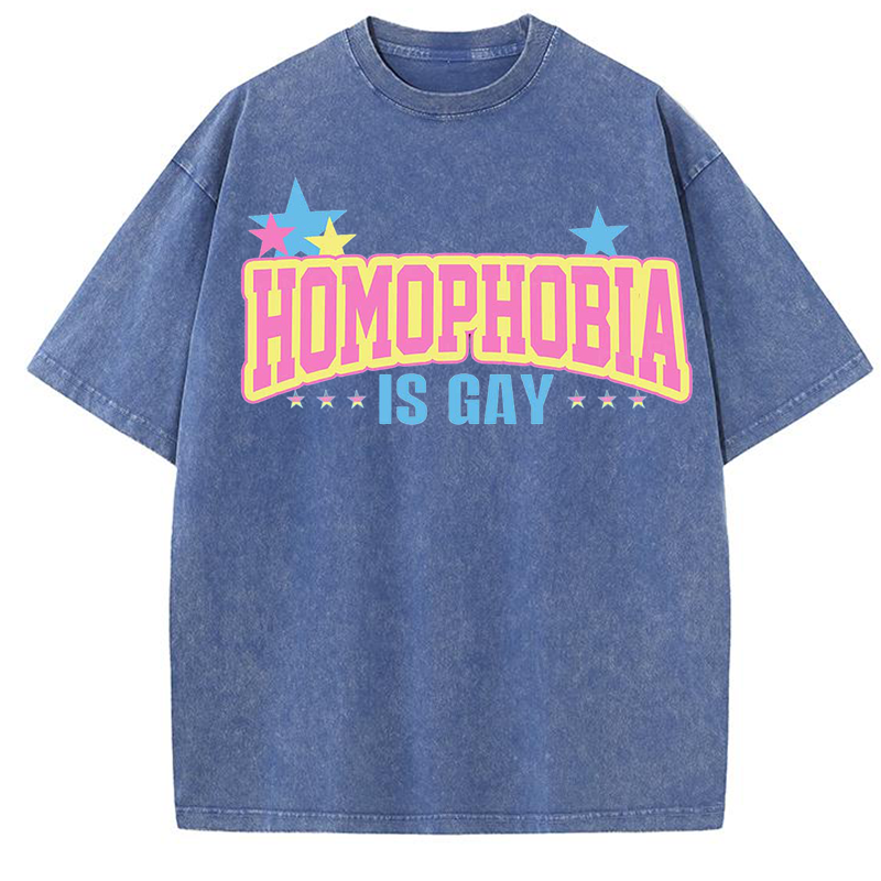 Homophobia Is Gay Y2K Washed Tee