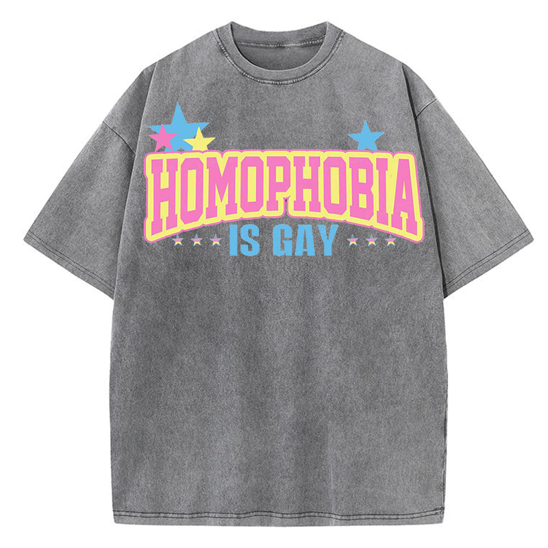 Homophobia Is Gay Y2K Washed Tee