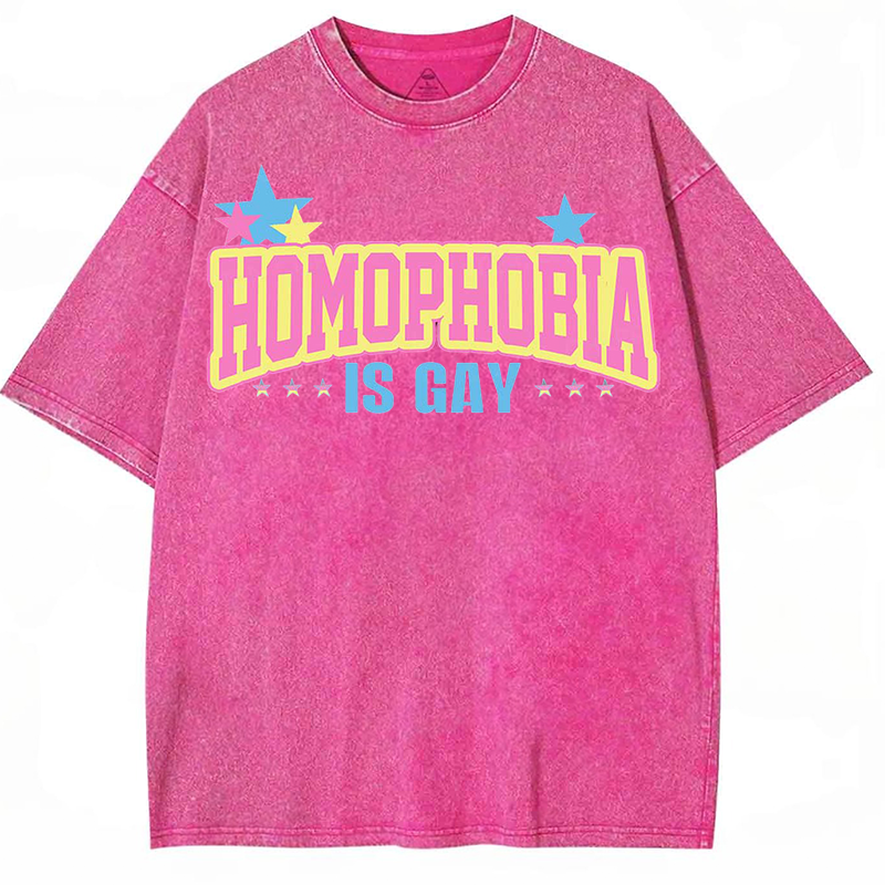 Homophobia Is Gay Y2K Washed Tee