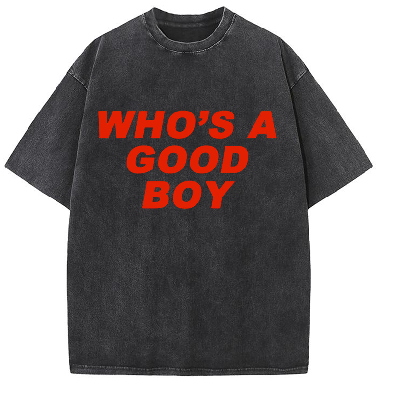 Who's A Good Boy Y2K Washed Tee