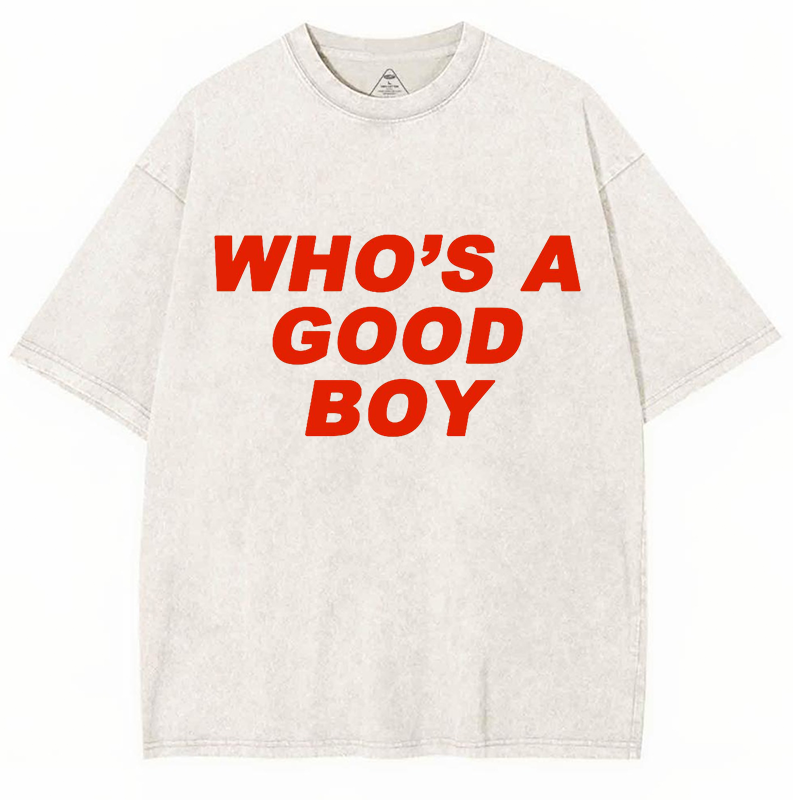 Who's A Good Boy Y2K Washed Tee