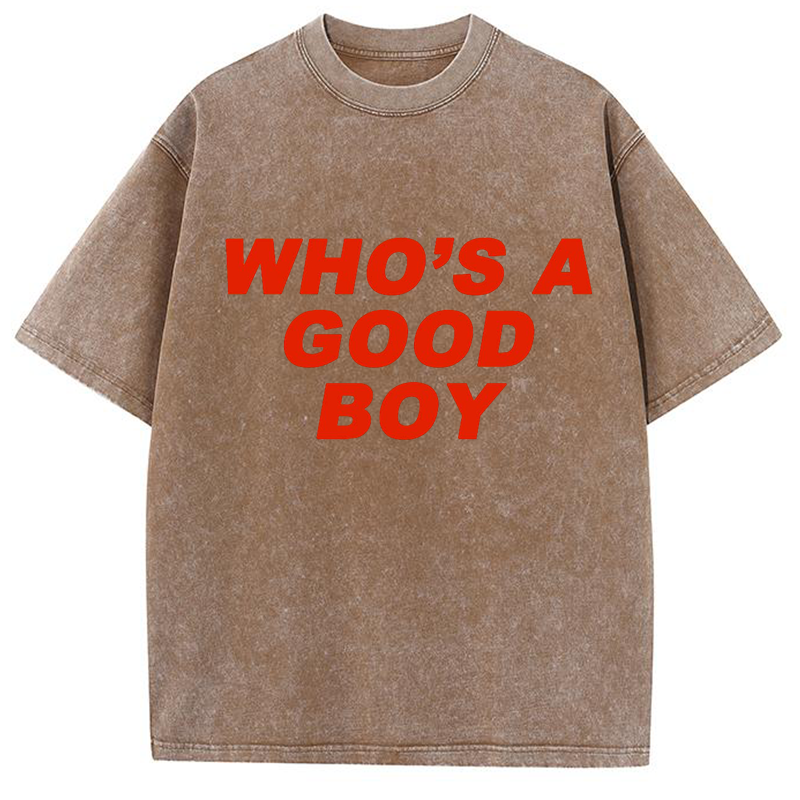Who's A Good Boy Y2K Washed Tee
