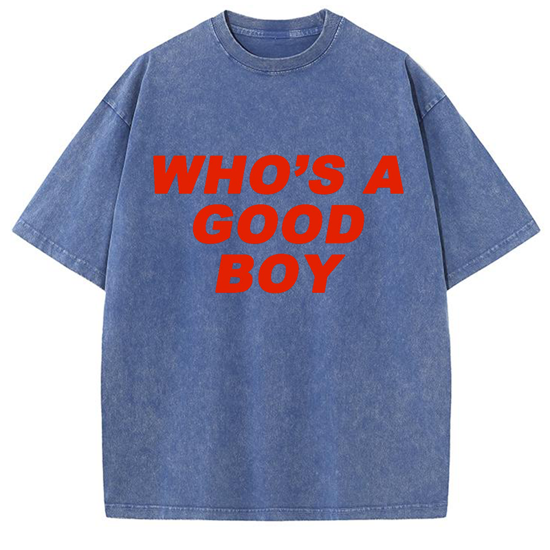 Who's A Good Boy Y2K Washed Tee