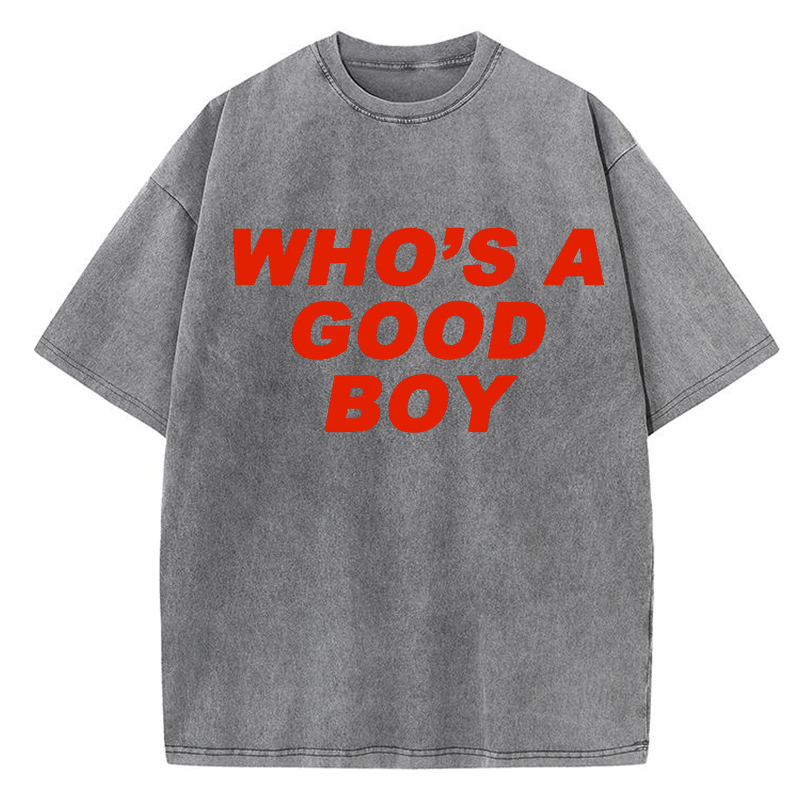 Who's A Good Boy Y2K Washed Tee