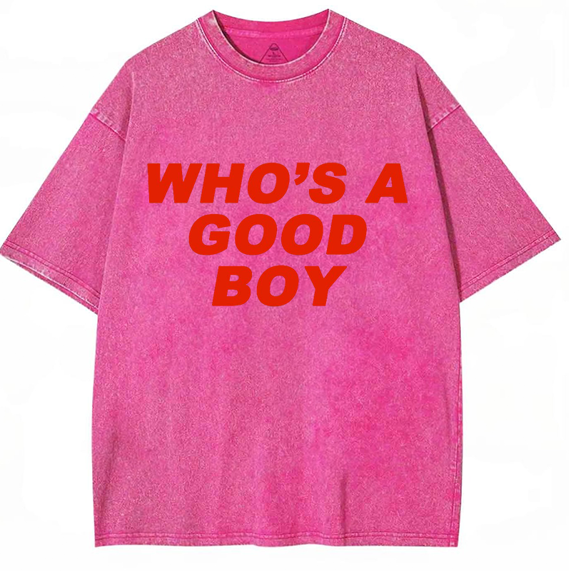 Who's A Good Boy Y2K Washed Tee