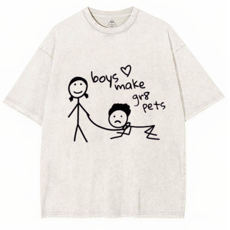 Boys Make Great Pets Y2K Washed Tee