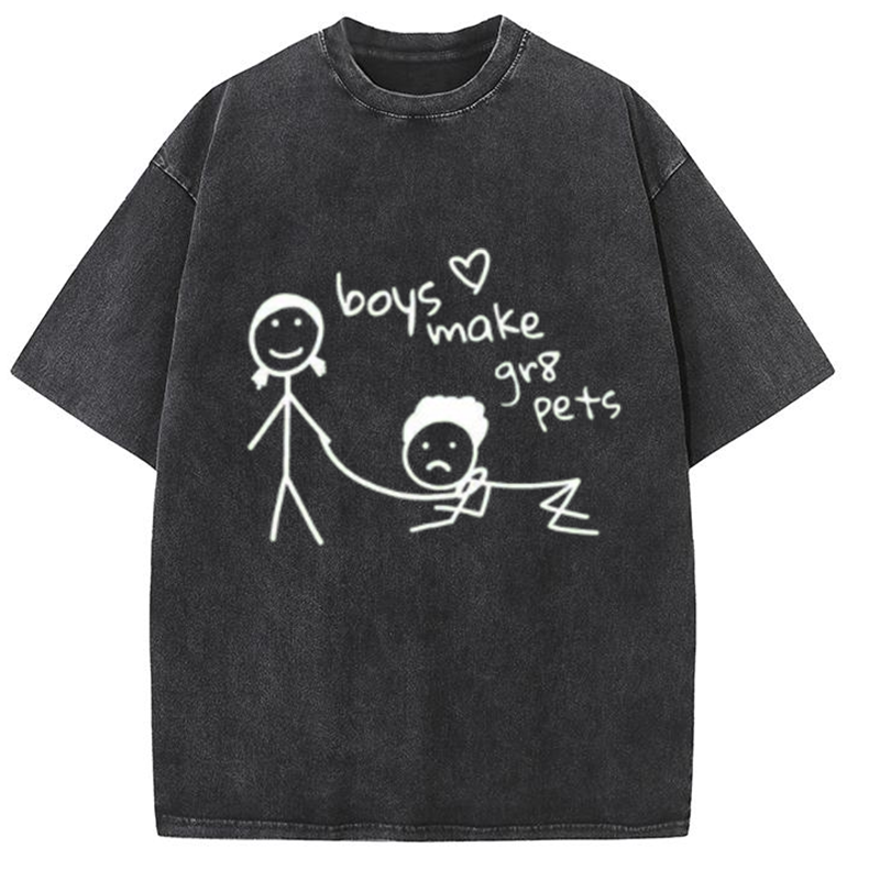 Boys Make Great Pets Y2K Washed Tee