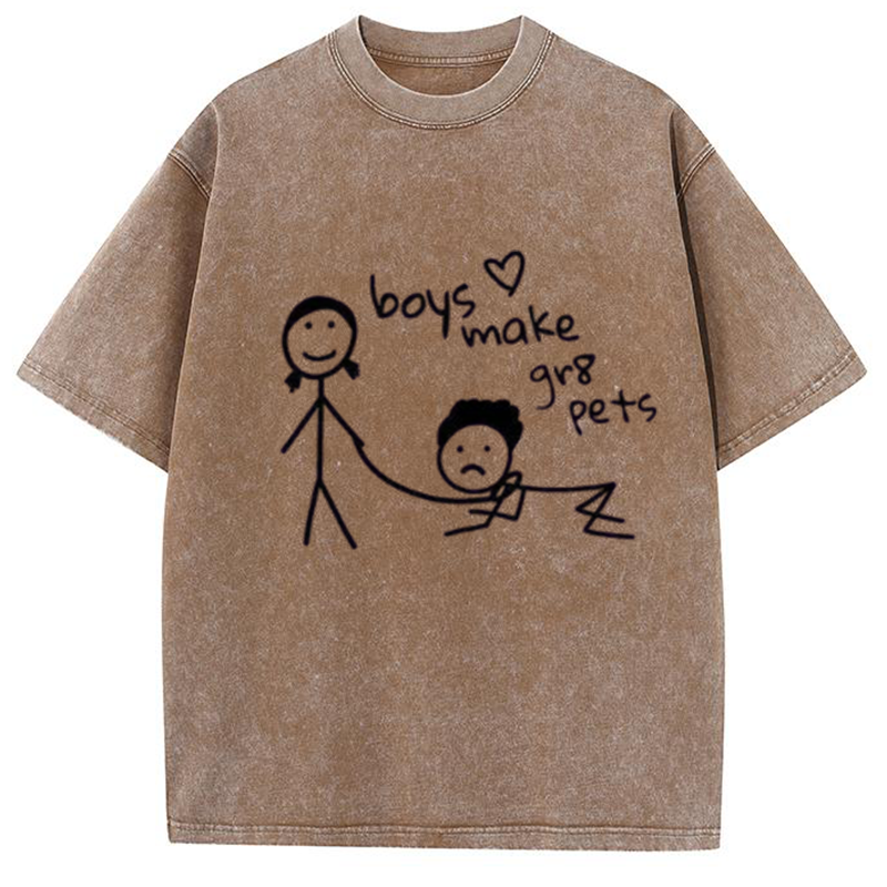 Boys Make Great Pets Y2K Washed Tee