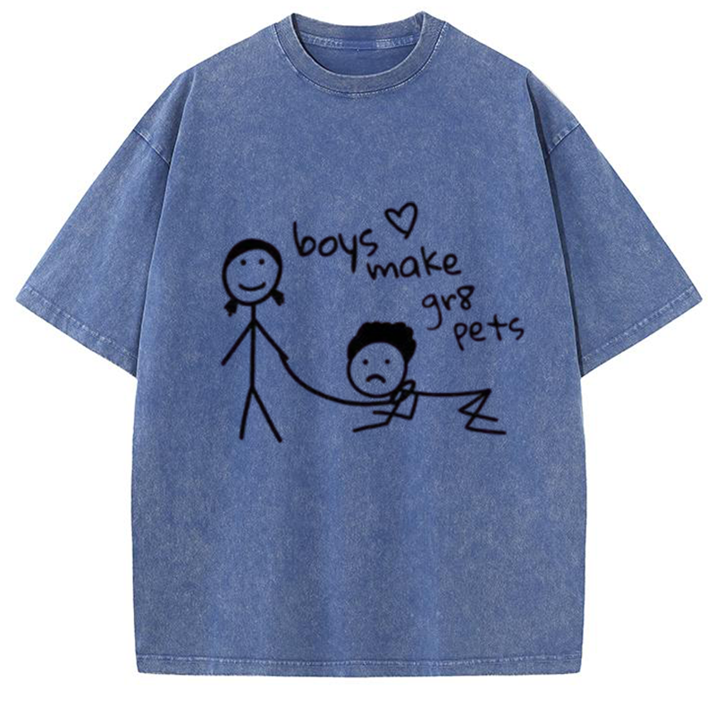 Boys Make Great Pets Y2K Washed Tee