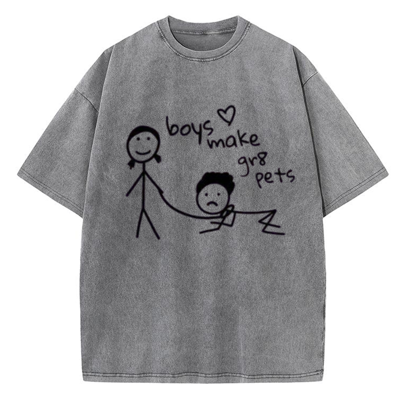 Boys Make Great Pets Y2K Washed Tee