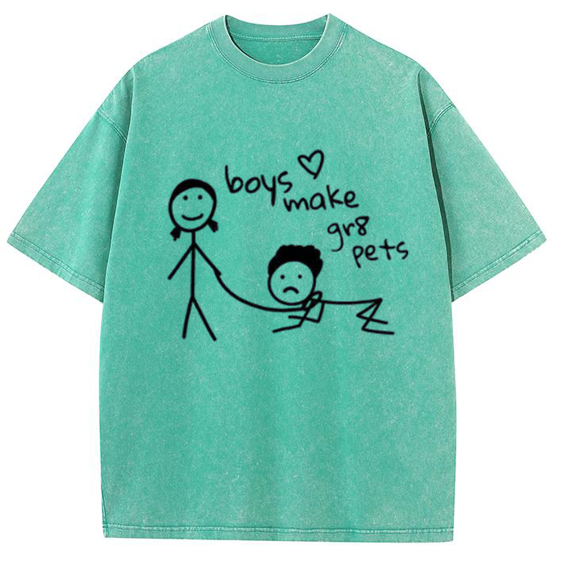 Boys Make Great Pets Y2K Washed Tee