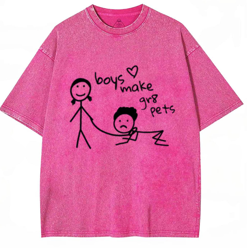 Boys Make Great Pets Y2K Washed Tee