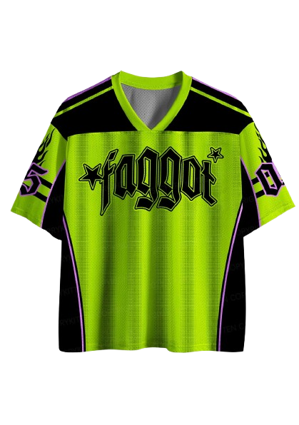 Faggot Y2K Crop Sport Jersey Shirts