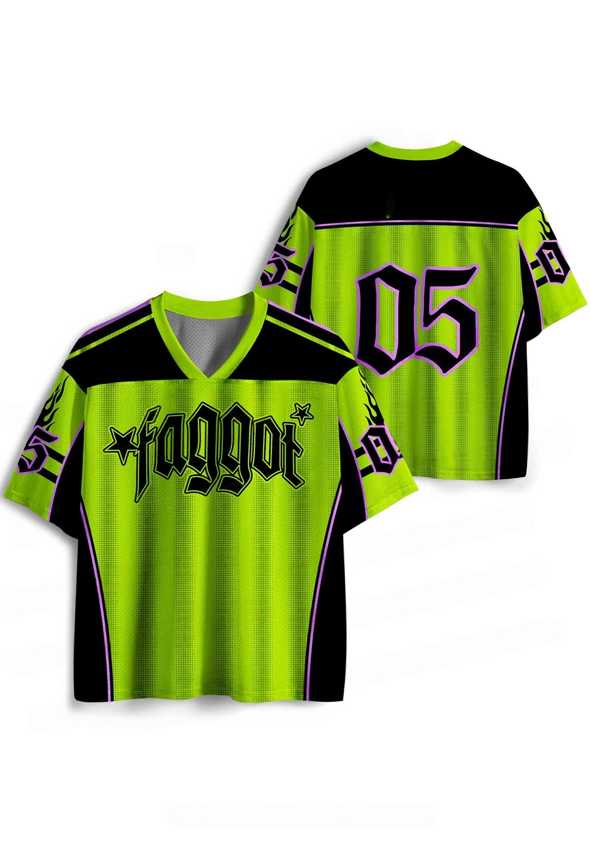 Faggot Y2K Crop Sport Jersey Shirts