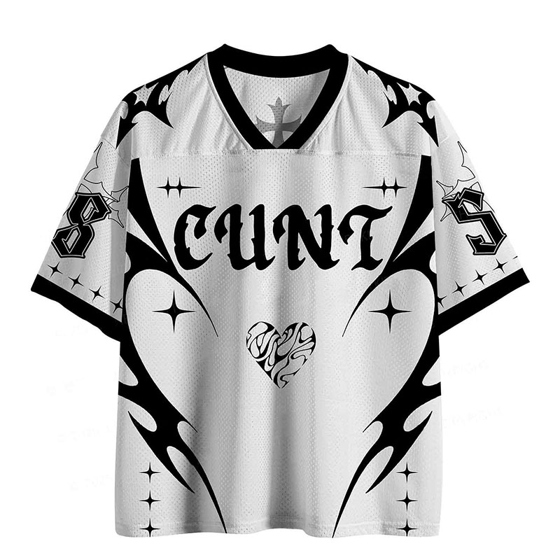 Cunt Y2K Crop Sport Jersey Shirts