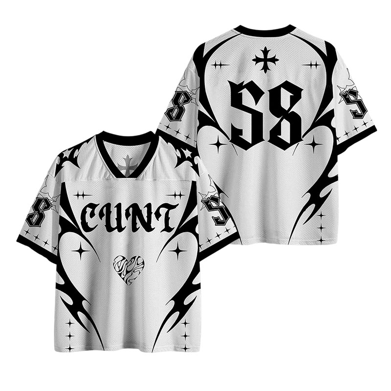 Cunt Y2K Crop Sport Jersey Shirts