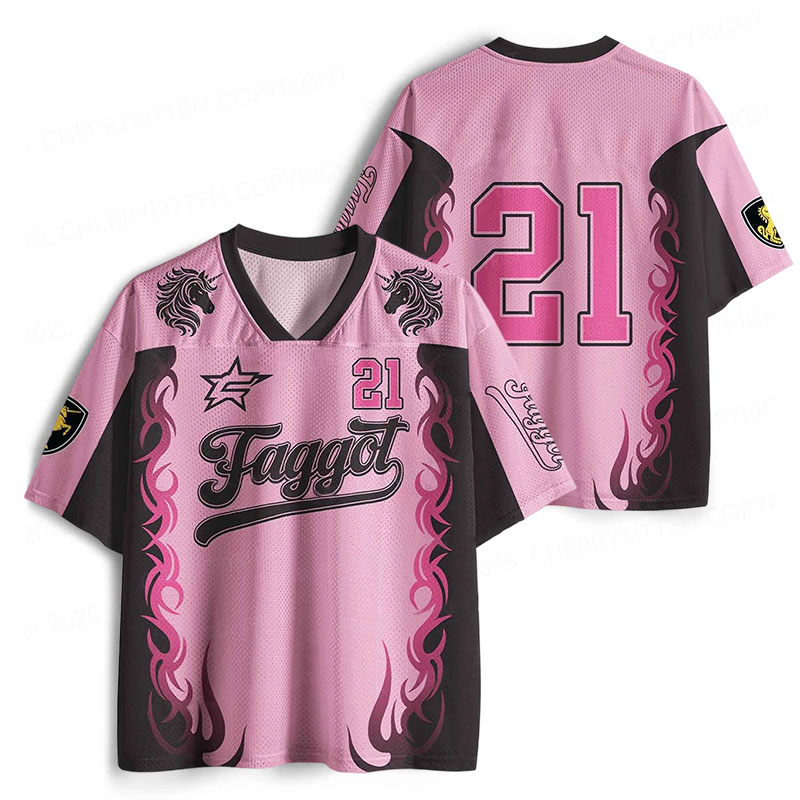 Faggot Y2K Crop Sport Jersey Shirts