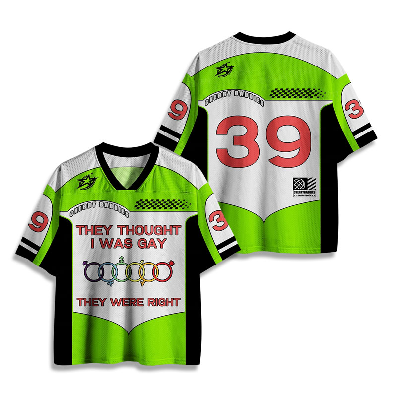 L WAS GAY Y2K Crop Sport Jersey Shirts