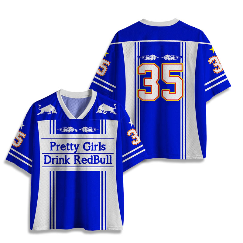 Pretty Girl Y2K Crop Sport Jersey Shirts