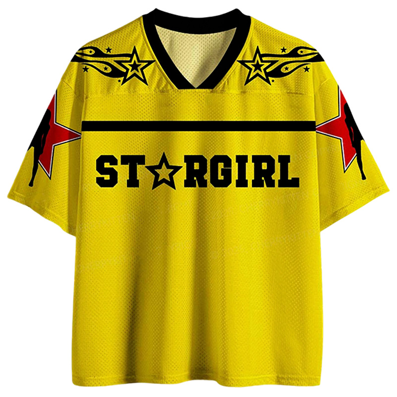 Star Girl Y2K Crop Sport Jersey Shirts