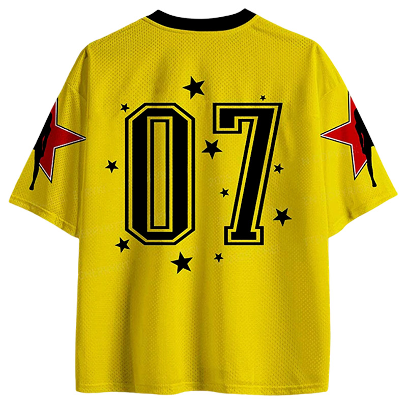 Star Girl Y2K Crop Sport Jersey Shirts