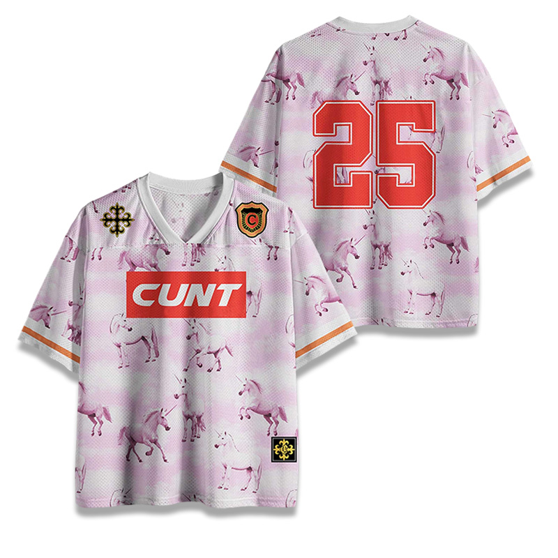 Cunt Y2K Crop Sport Jersey Shirts